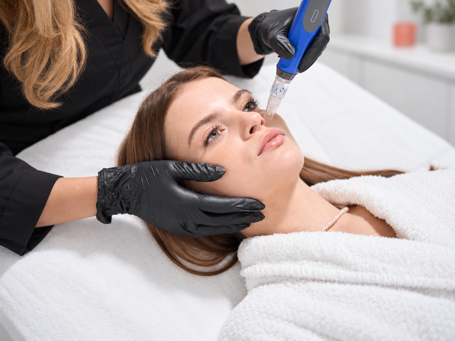 Natürliches Microneedling mit dem SkinPen® im hellen Studio