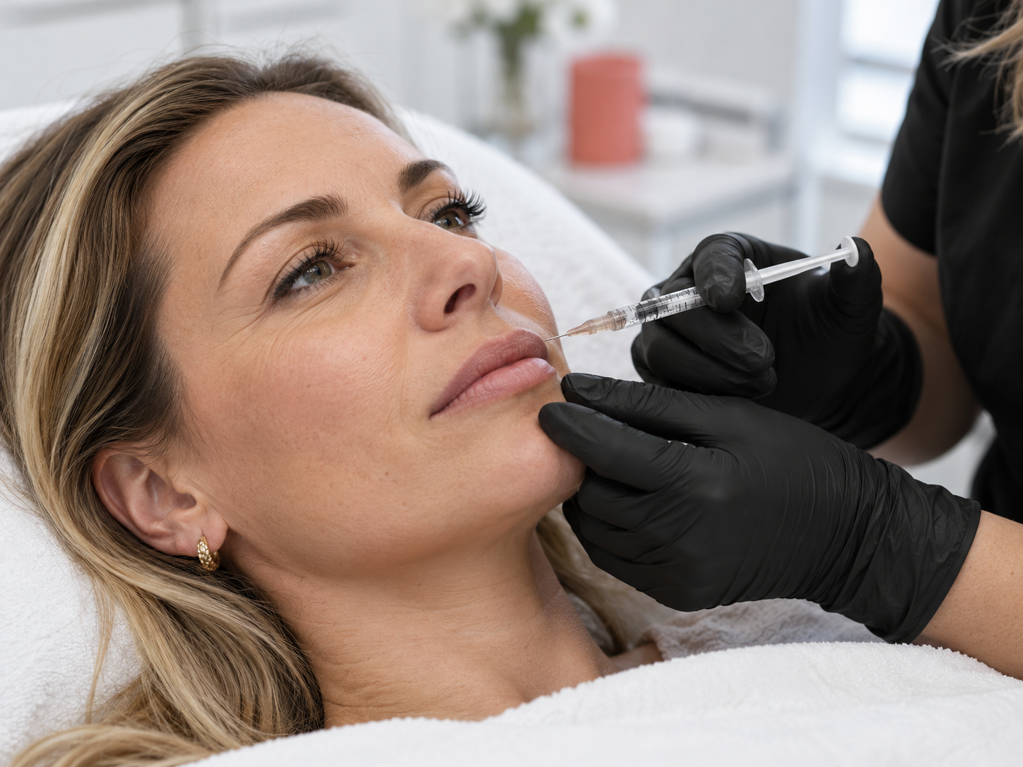 Hyaluron-Lippenbehandlung mit Präzisionsspritze bei Inci Beauty & Aesthetics